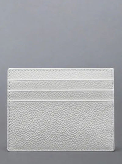 Pebble Grain Note Compartment Card Holder White