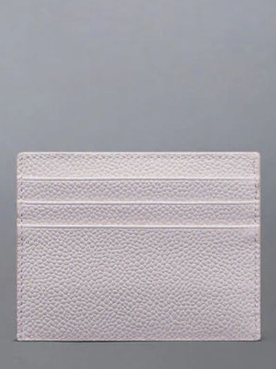Pebble Grain Note Compartment Card Holder Light Pink