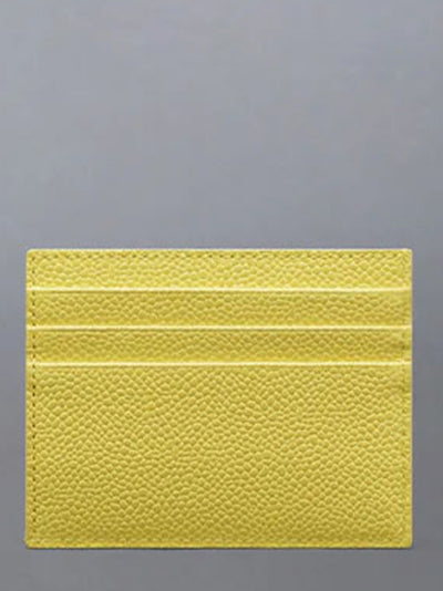 Pebble Grain Note Compartment Card Holder Pastel Yello