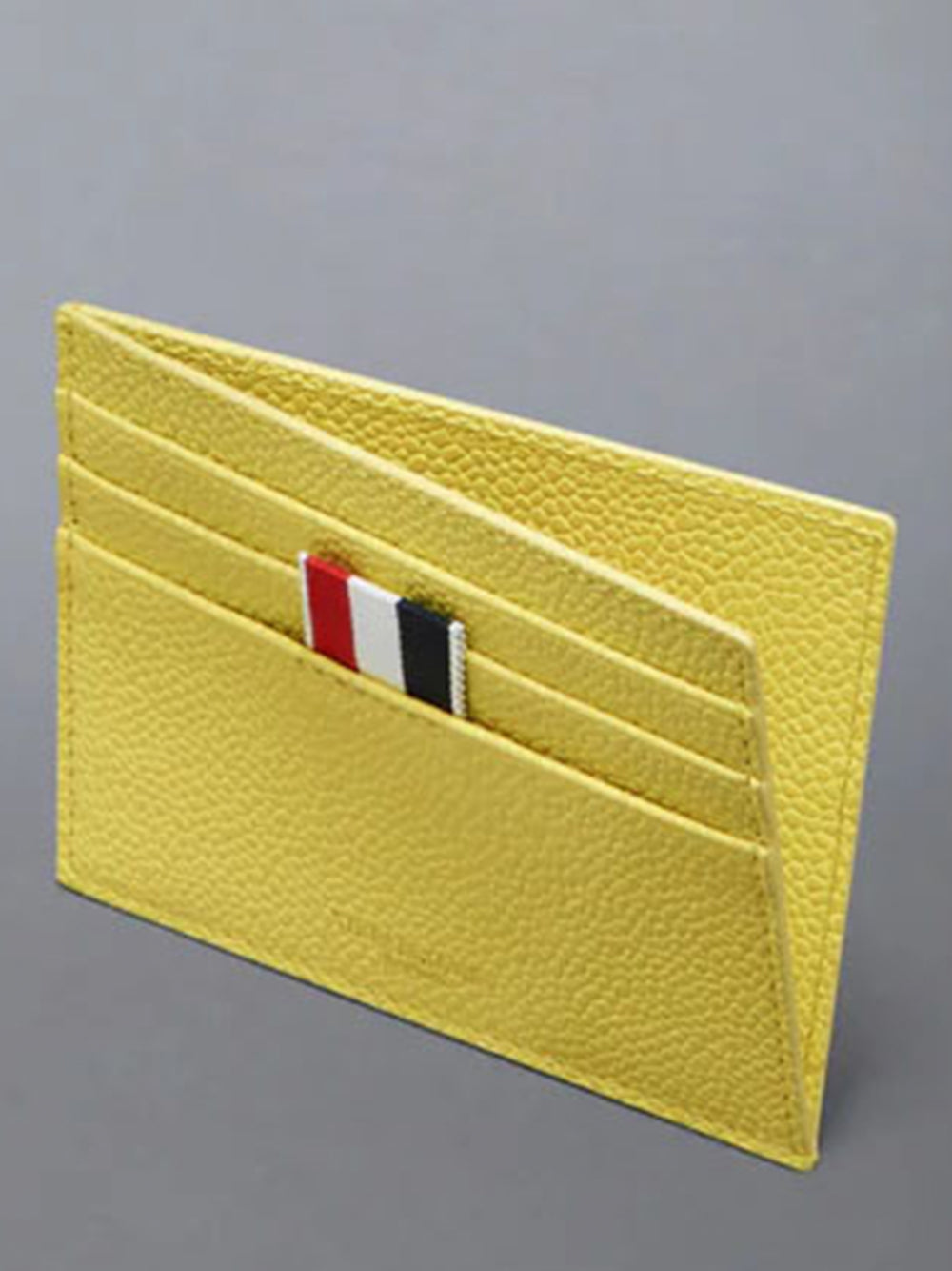Pebble Grain Note Compartment Card Holder Pastel Yello