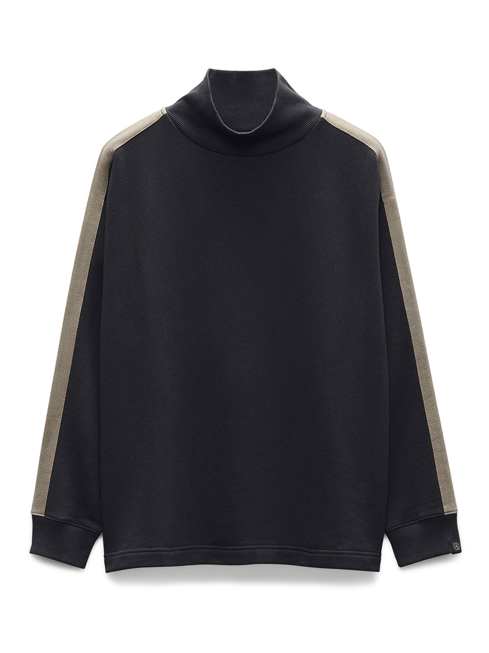 Mixed Media Mockneck Black