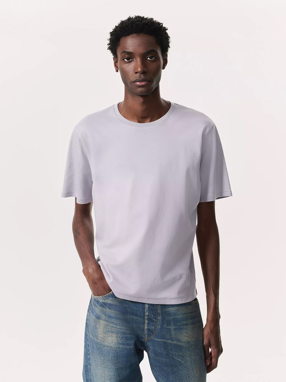Pure Pima Tee (Pastel Gray)