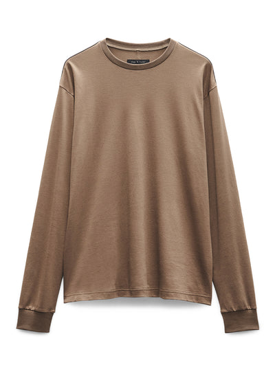 Bound Long Sleeve Cliff Tee Brown