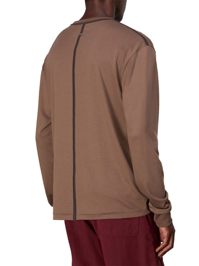 Bound Long Sleeve Cliff Tee Brown