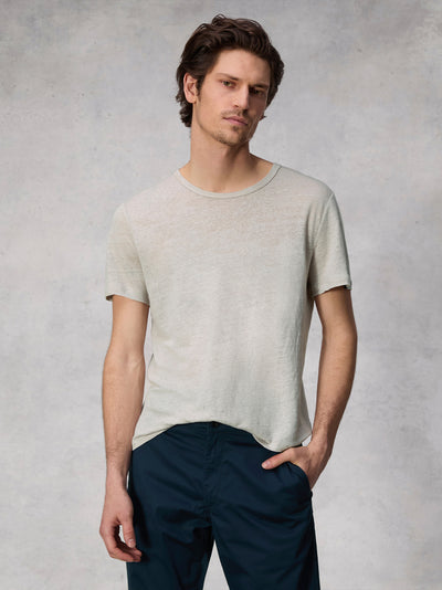 Classic Linen Tee (Light Grey)