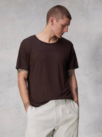 Classic Linen Tee (Washed Brown)