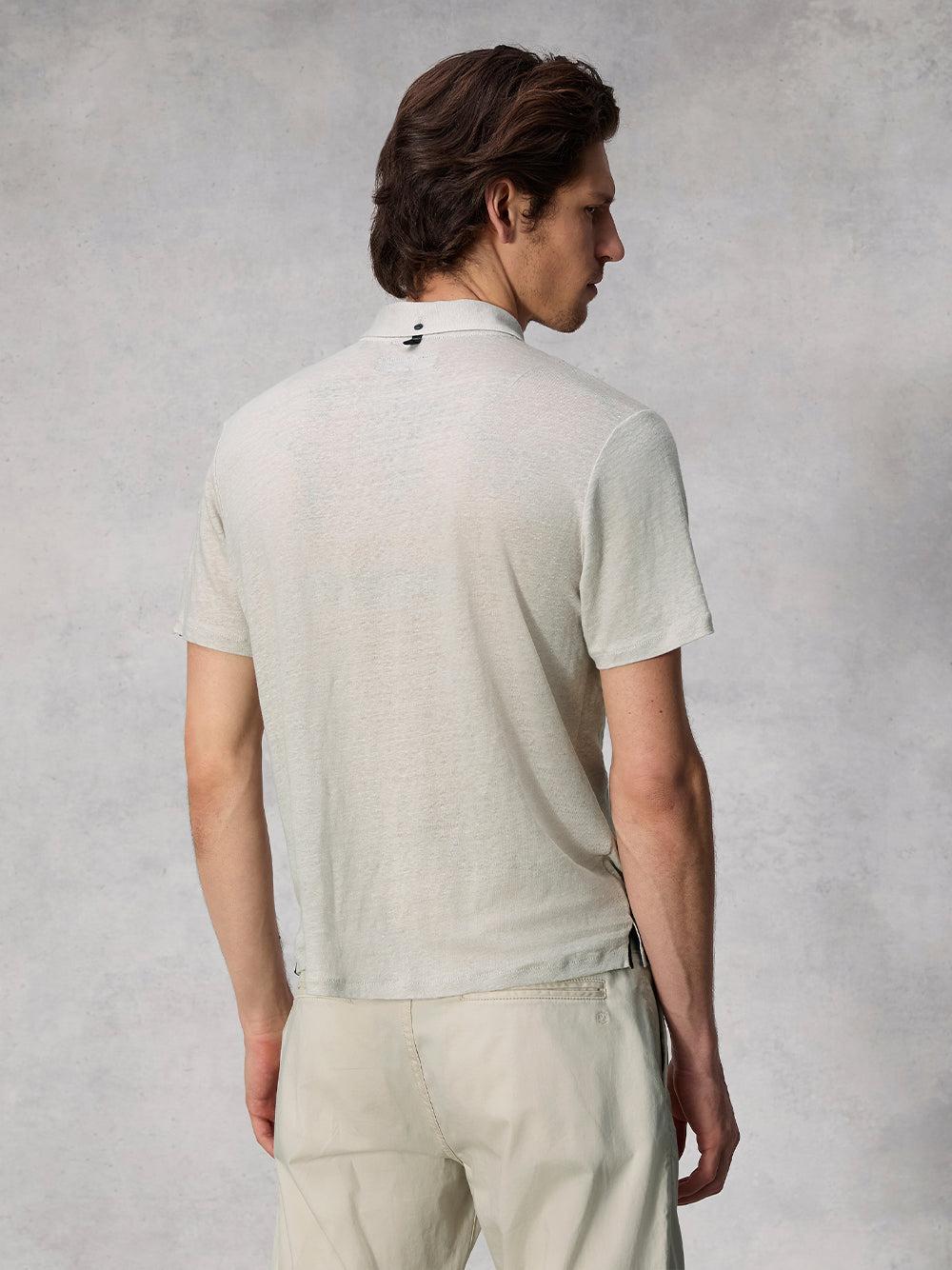 Classic Linen Polo (Light Grey)