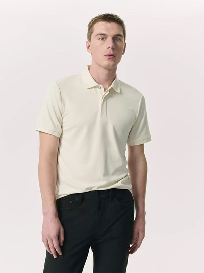 Tech Stretch Piqué Polo (Chalk)