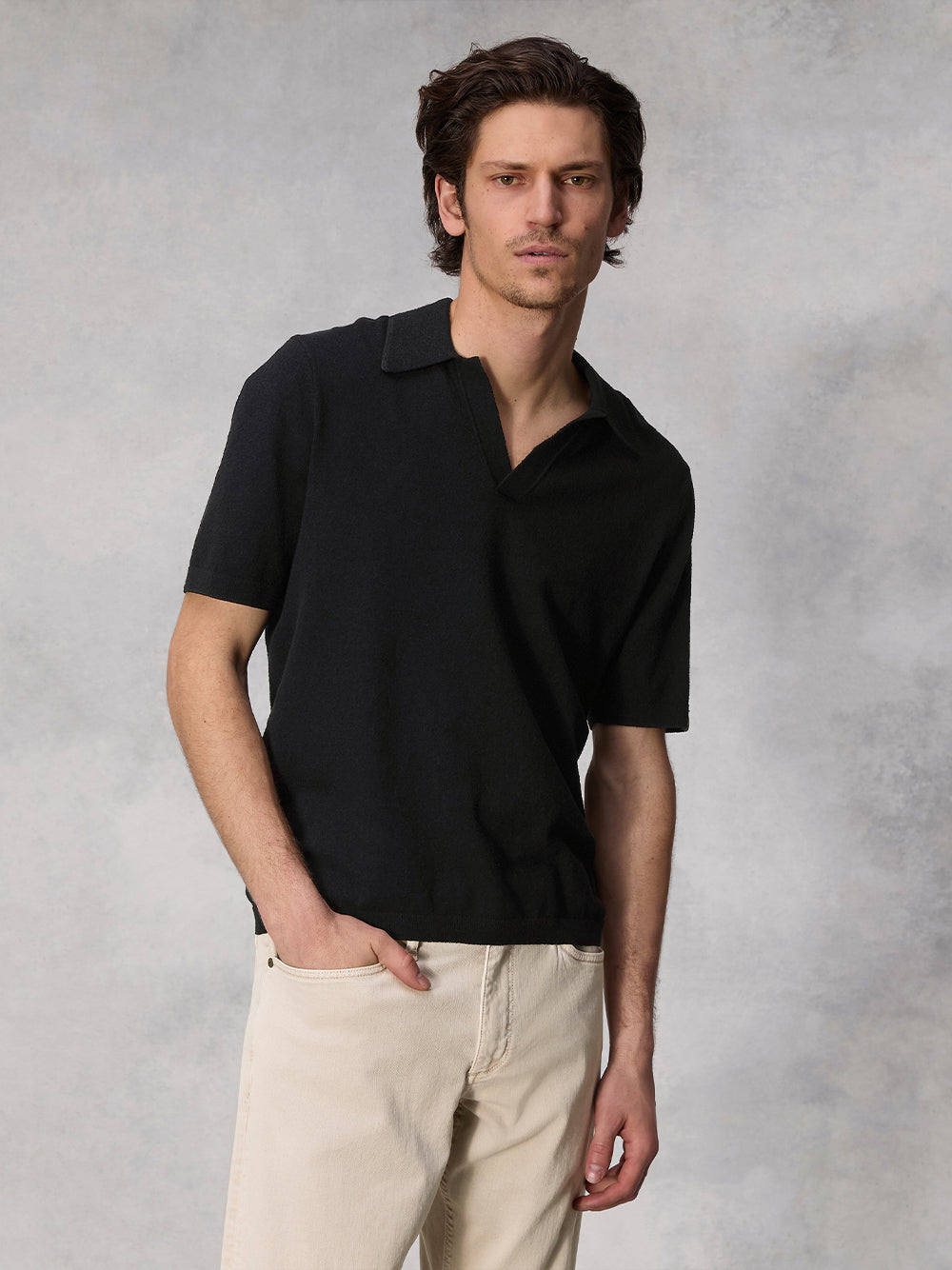 Johnny Zuma Toweling Polo (Black)