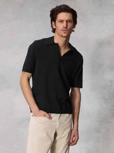 Johnny Zuma Toweling Polo (Black)