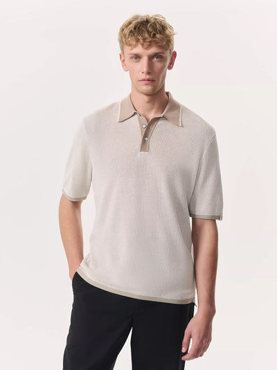 Harvey Knit Polo (Light Beige)