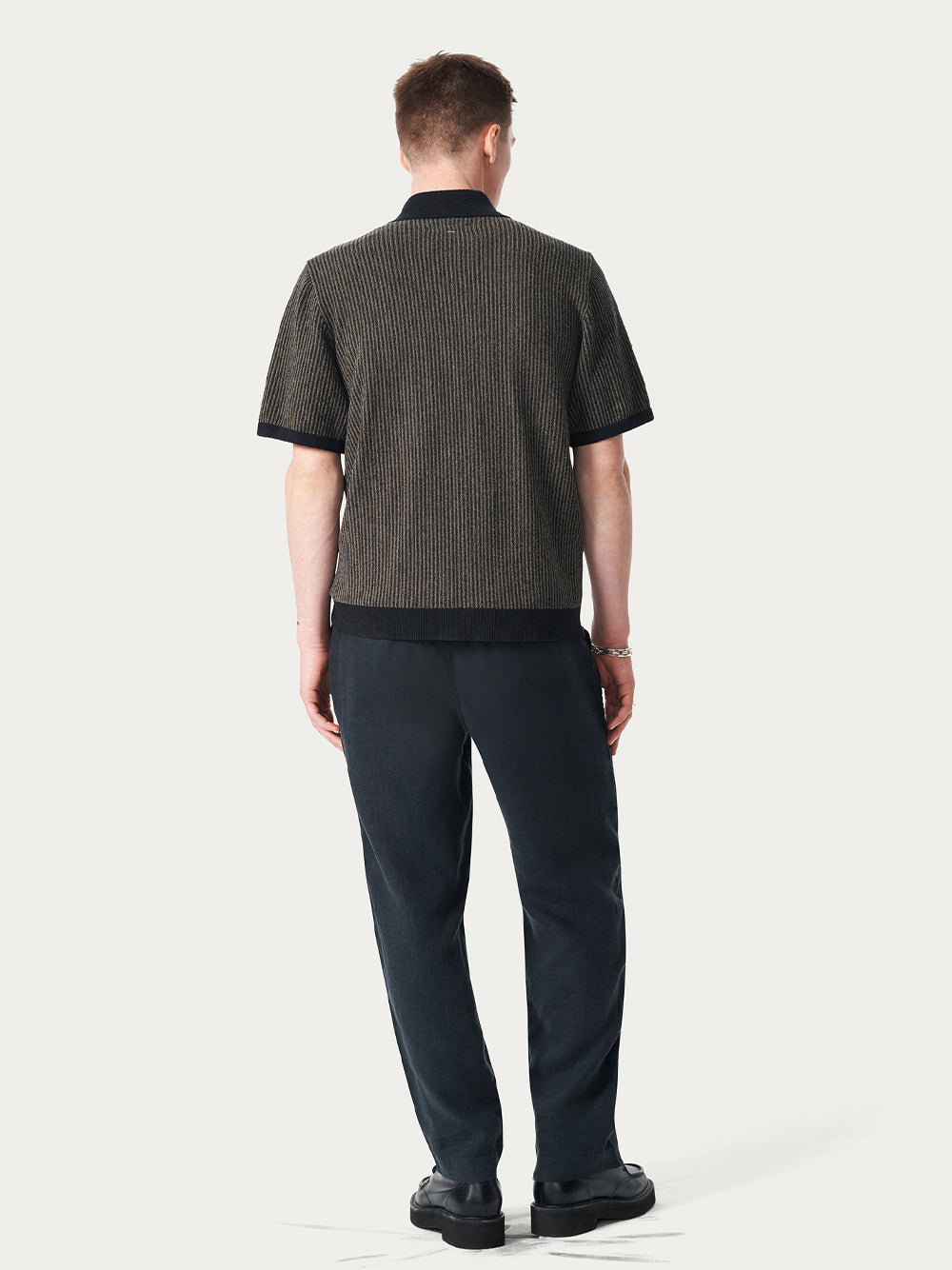 Zuma Zip Knit Polo Shirt (Black)