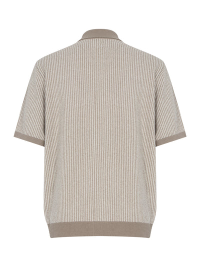Zuma Zip Knit Polo Shirt (Cashmere Brown)