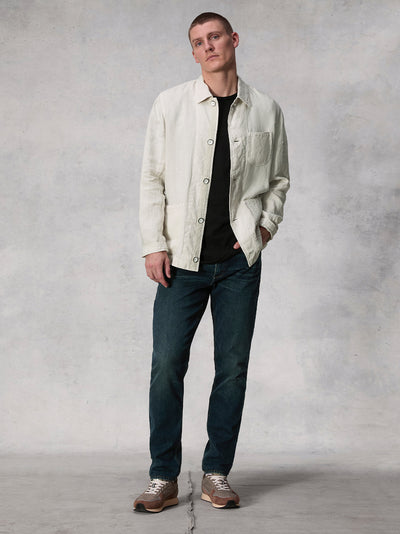 Evan Linen Chore Jacket (Light Grey)