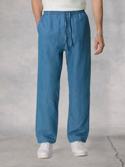 Bradford Denim Drawstring Pant (Light Indigo)