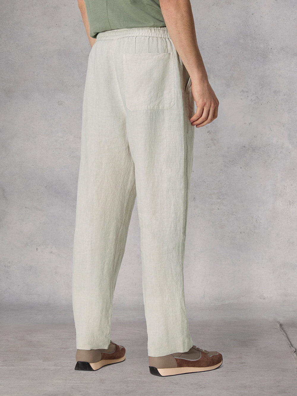 Bradford Linen Drawstring Pant (Light Grey)