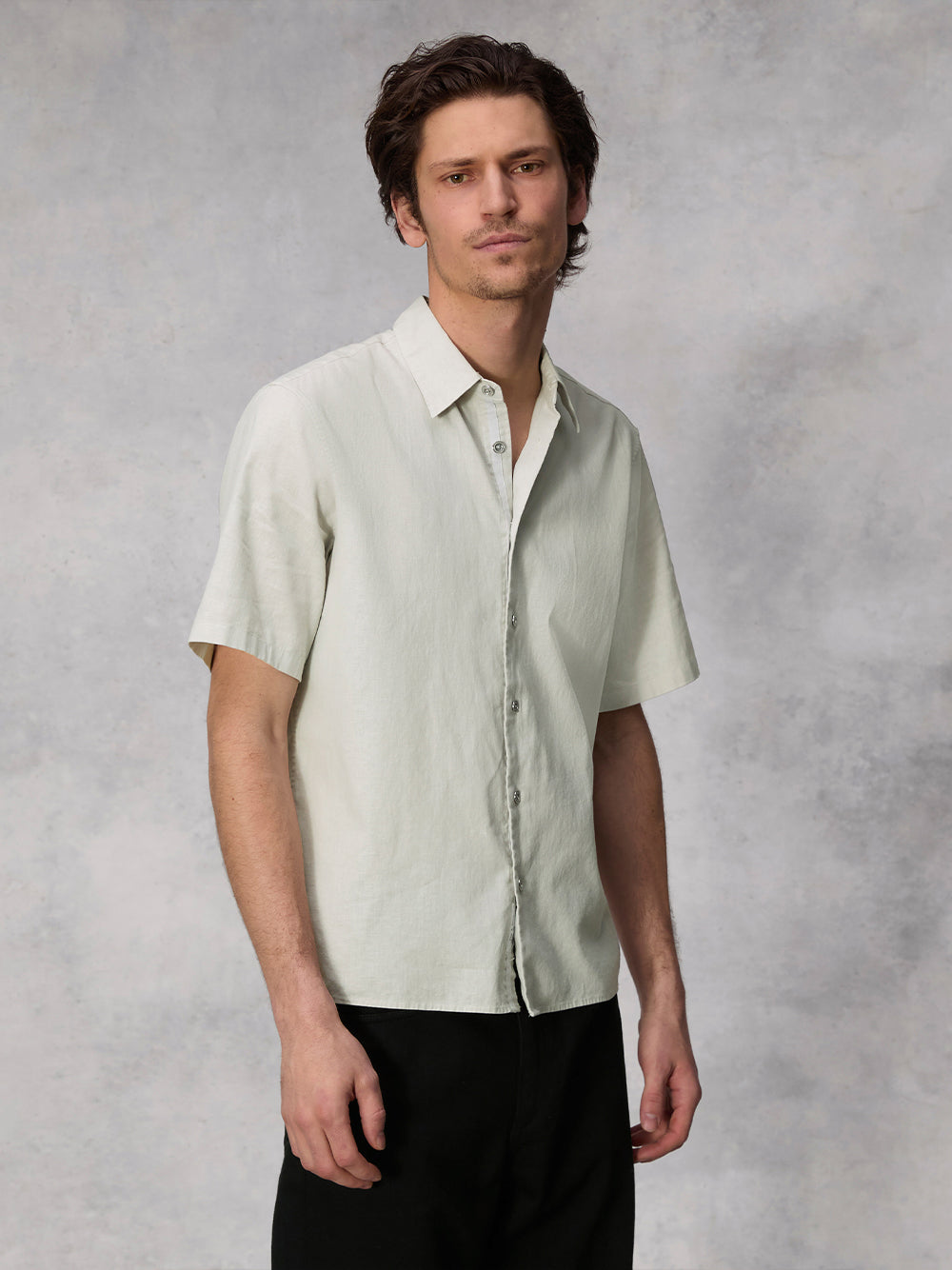 Dalton Cotton Hemp Shirt (Light Grey)