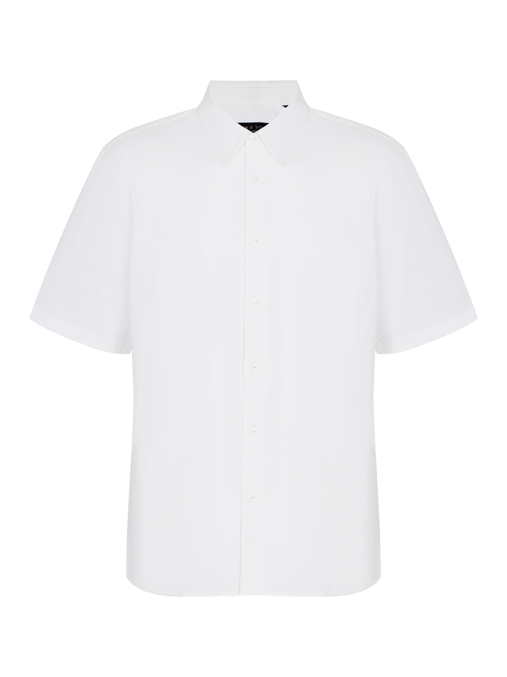 Dalton Cotton Poplin Blouson Shirt (White)