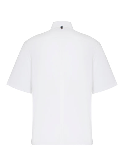 Dalton Cotton Poplin Blouson Shirt (White)