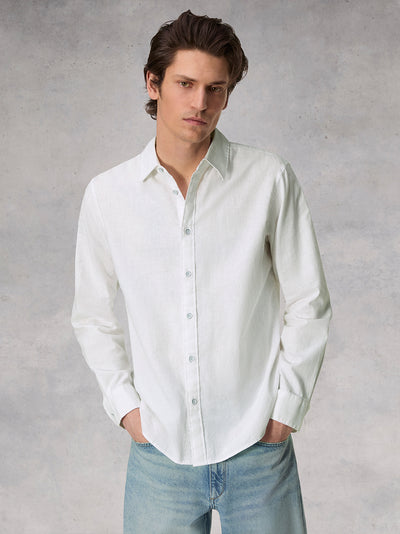 Finch Cotton Hemp Shirt (White)