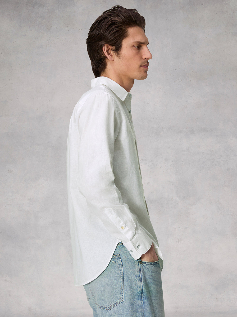 Finch Cotton Hemp Shirt (White)