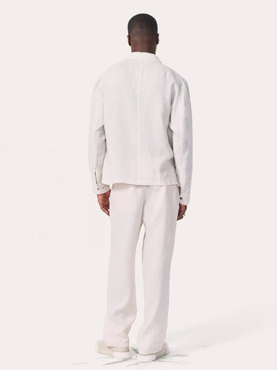 Angus Linen Shirt Jacket (Chime Grey)