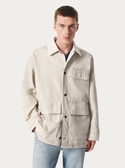 Strike Washed Canvas Jacket (Chime Grey)