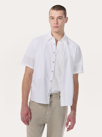 Dalton Patchwork Shirt (White)