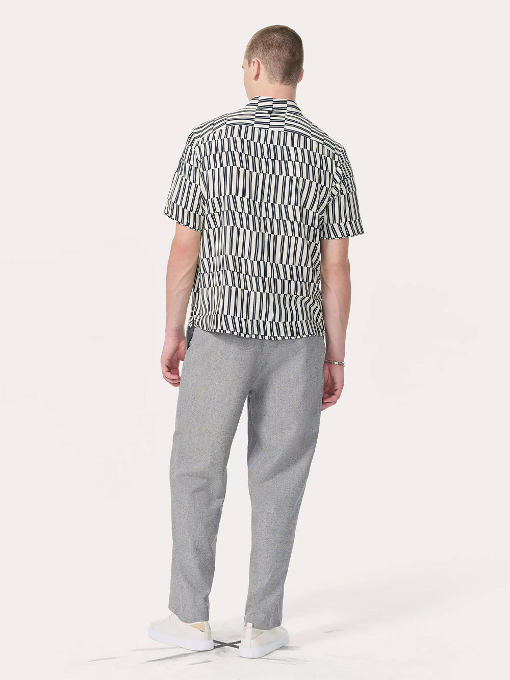 Dalton Printed Shirt (Blue & White Joff Print)