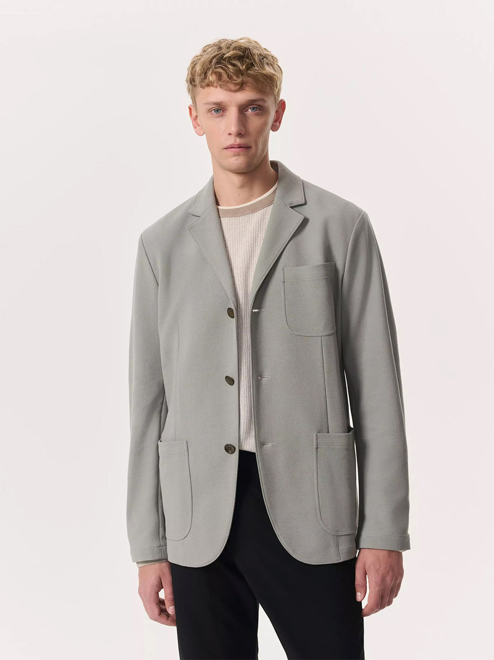Achilles Knit Blazer (Elephant Gray)