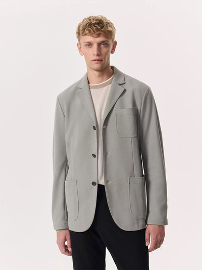 Achilles Knit Blazer (Elephant Gray)