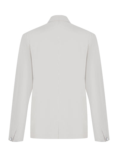 Butler Striped Stretch Cotton Blazer (Grey Stripe)