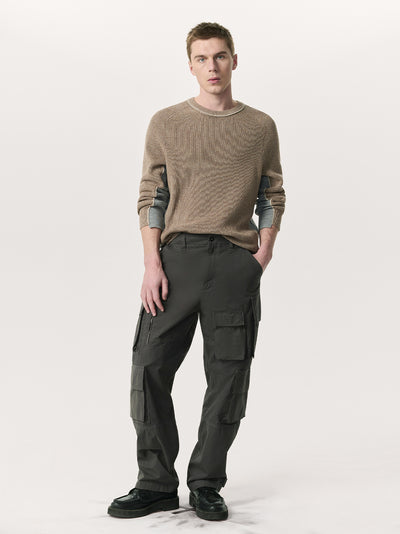 Union Relaxed Straight Cotton Cargo Pants (Dark Grey)