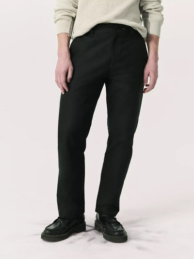 Haydon Straight Fit Cotton Chino Pants (Black)