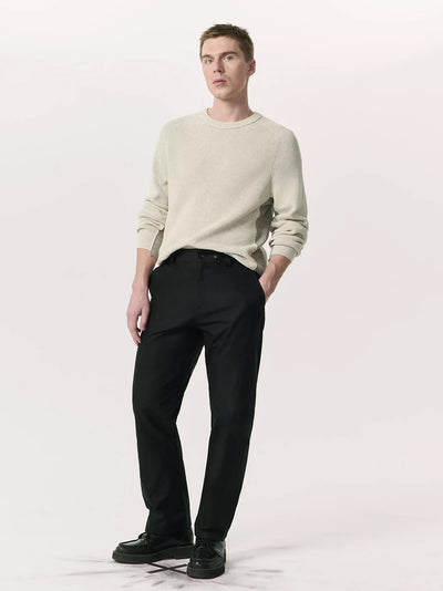 Haydon Straight Fit Cotton Chino Pants (Black)