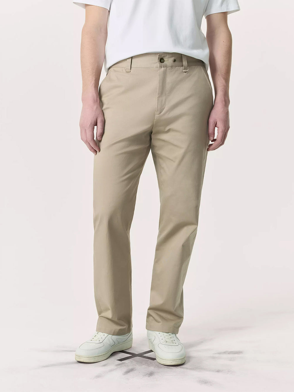 Haydon Straight Fit Cotton Chino Pants (Taupe)