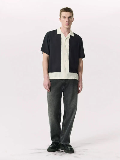 Printed Avery Vacation Shirt (Navy Anthony Print)
