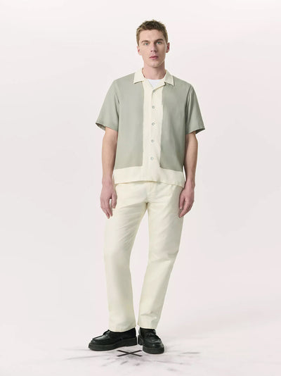 Printed Avery Vacation Shirt (Tan Anthony Print)