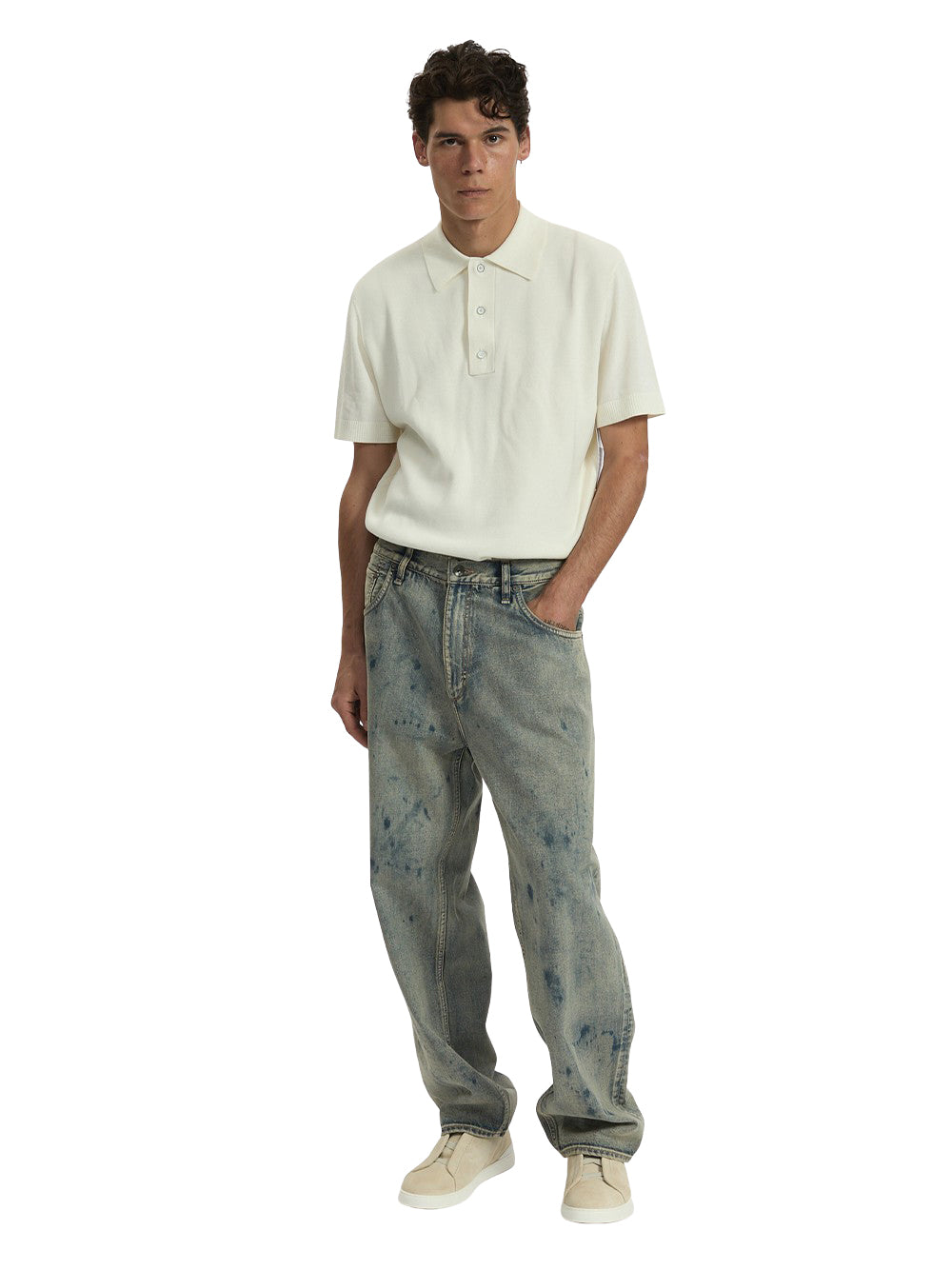 rbBAGGY Fit Jeans (Worn Bleach)