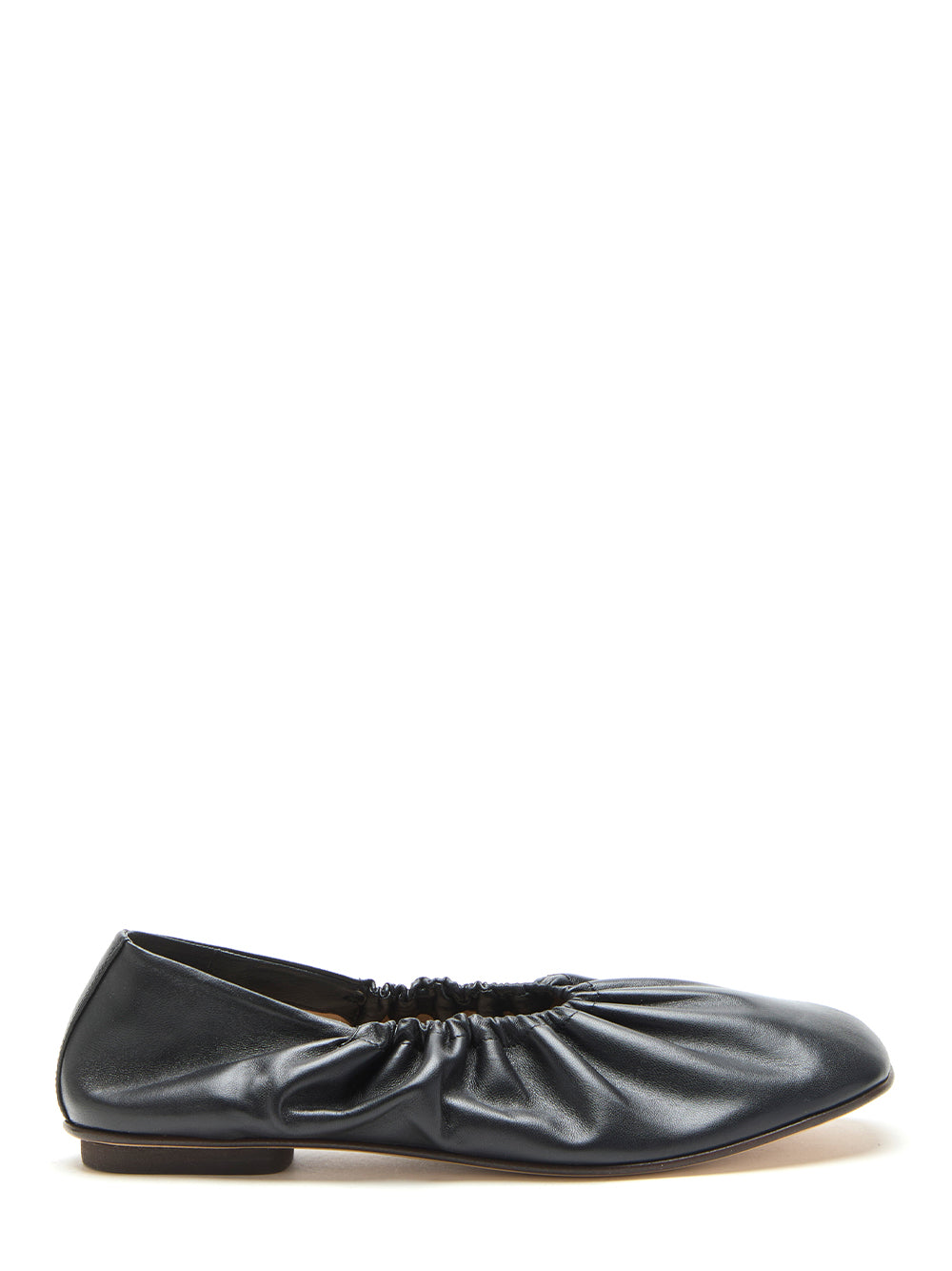 Mica Flat Leather W/
Elastic Black