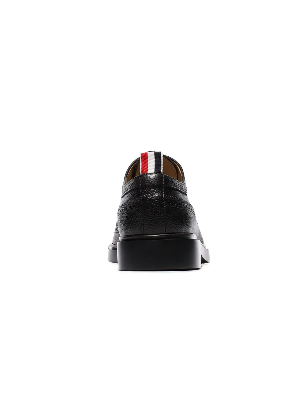 Pebble Grain Leather Cap Toe Derby (Black)