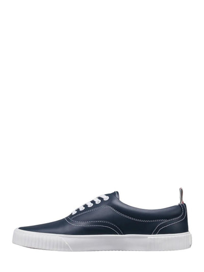 Vitello Calf Leather Heritage Sneakers (Tonal Grey)