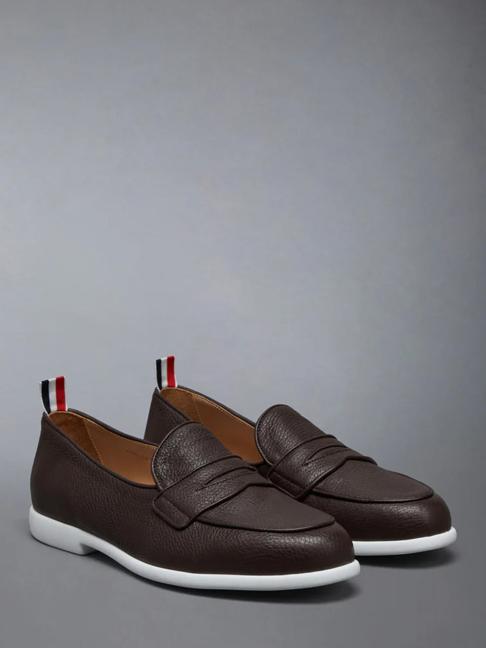 Deerskin Leather Varsity Penny Loafer Brown