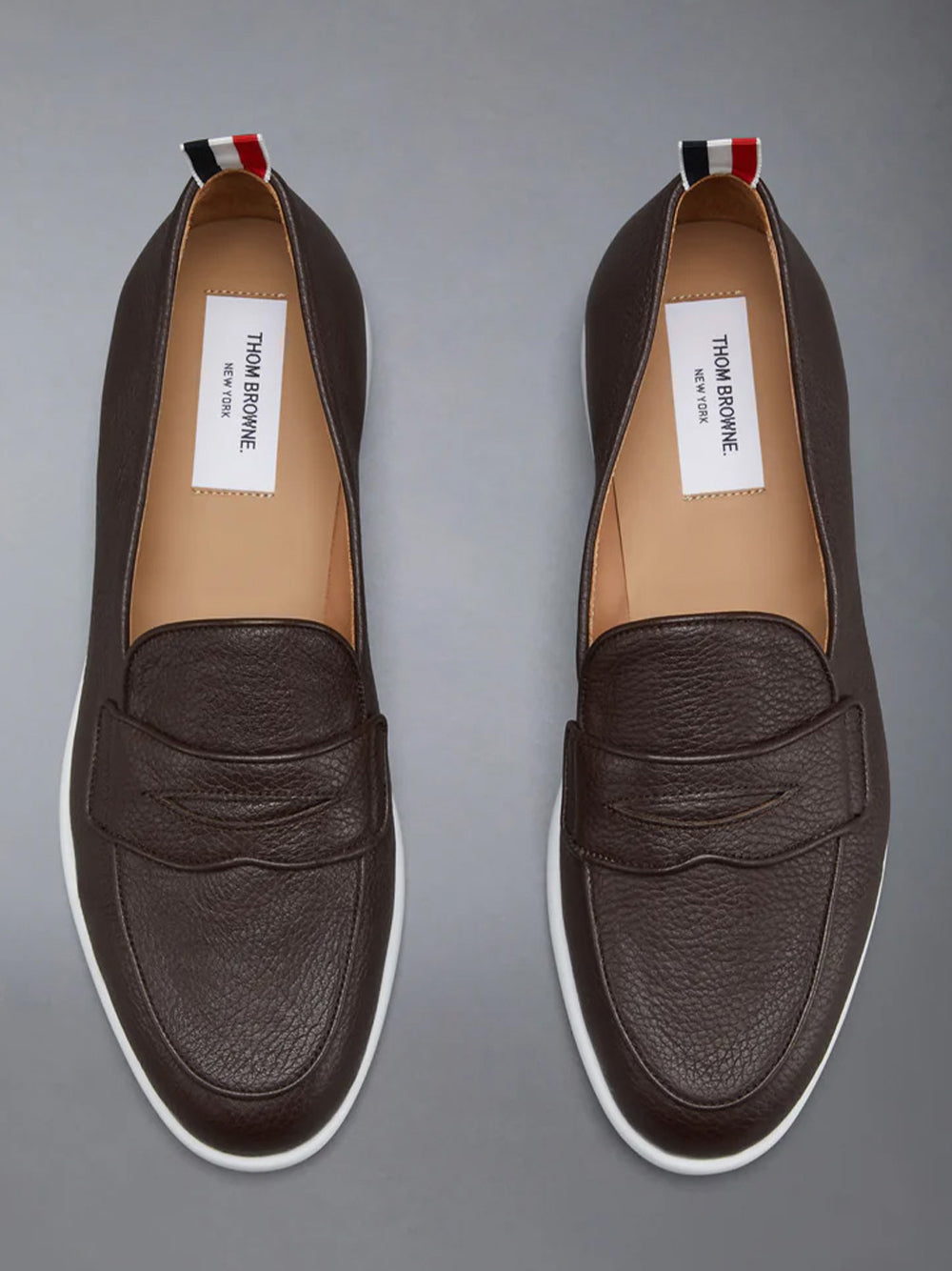 Deerskin Leather Varsity Penny Loafer Brown