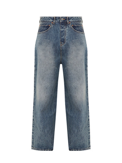 Back To Front Jeans M Distressed Blue