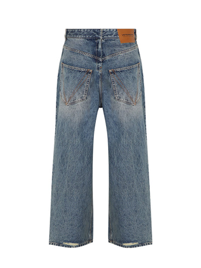 Back To Front Jeans M Distressed Blue