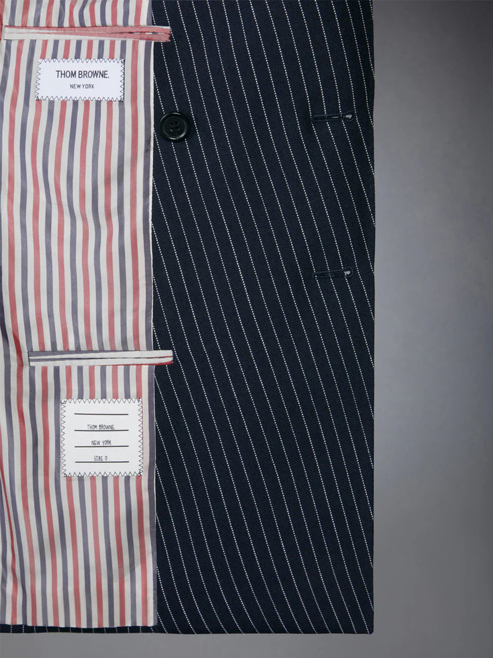 Pinstripe High Twist Wool Sportcoat Navy