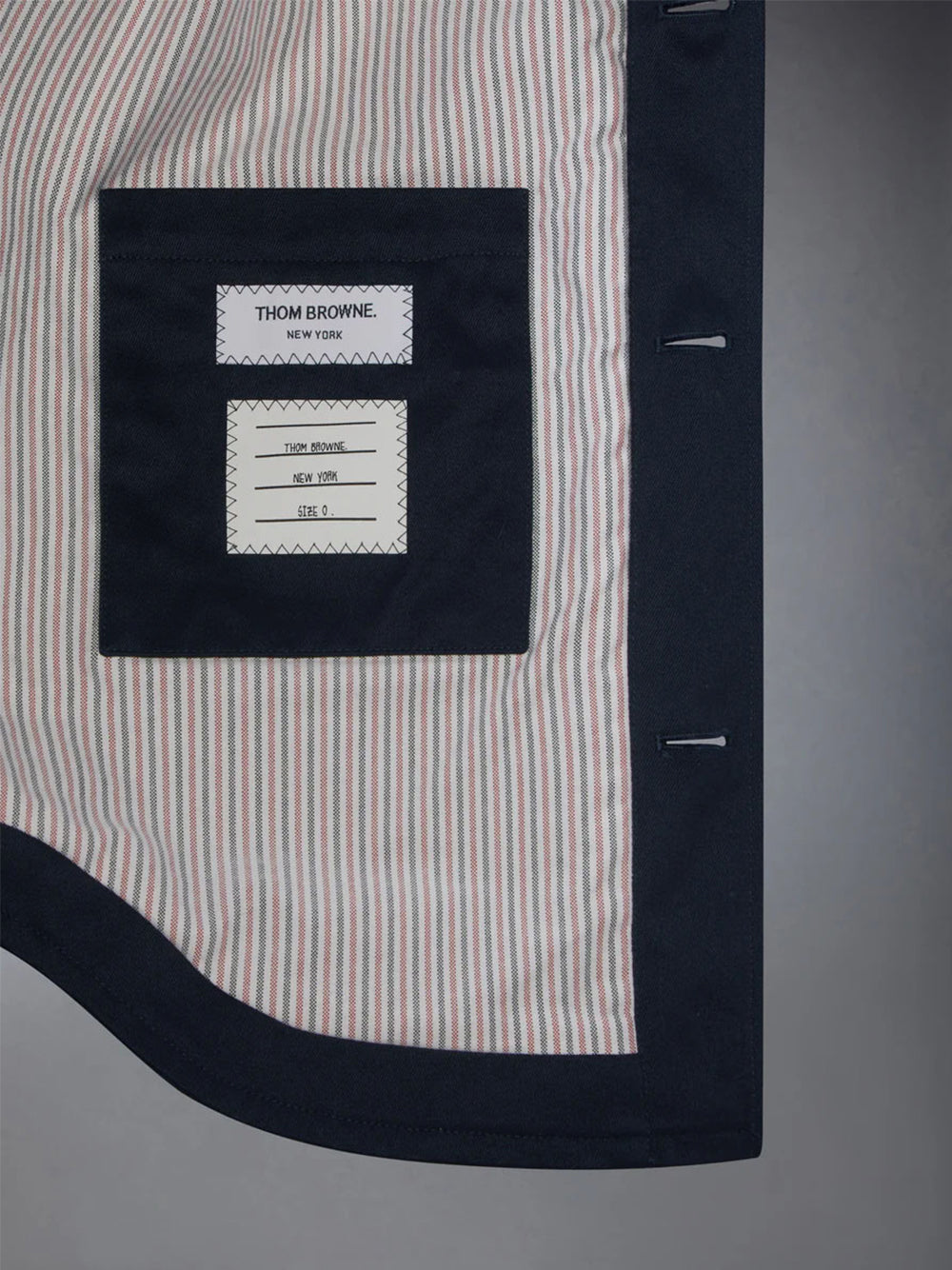 Satin Stitch Goose Utility Patch Pocket Jacket Navy