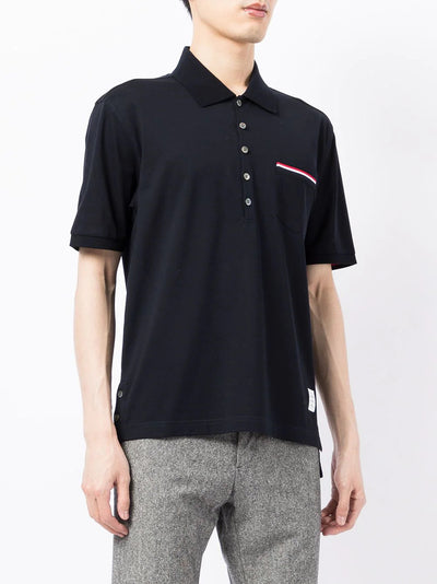 Pique Pocket Polo (Navy)