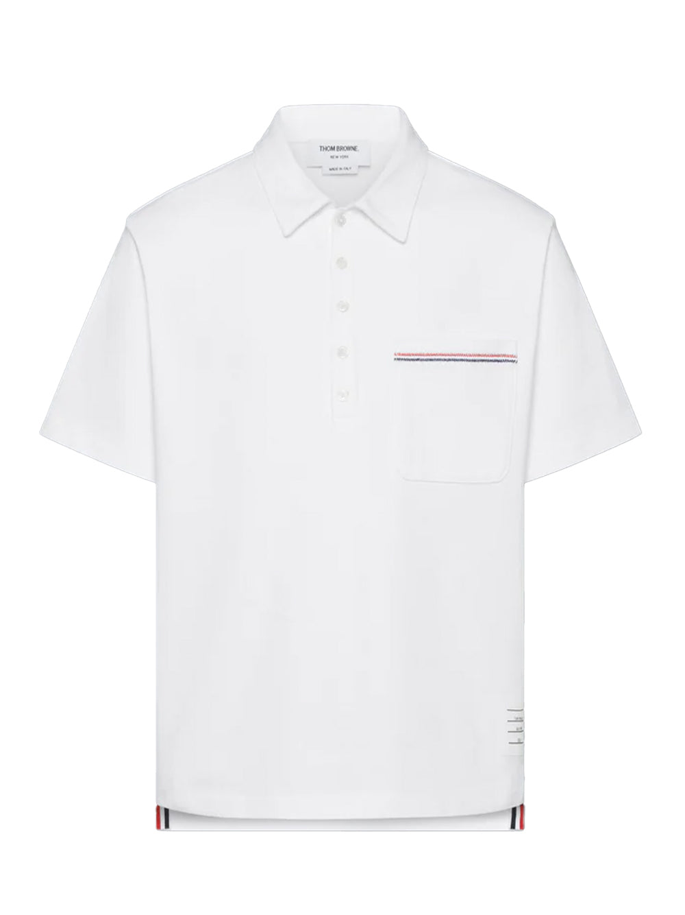 Jersey Rwb Stripe Oversized Polo White